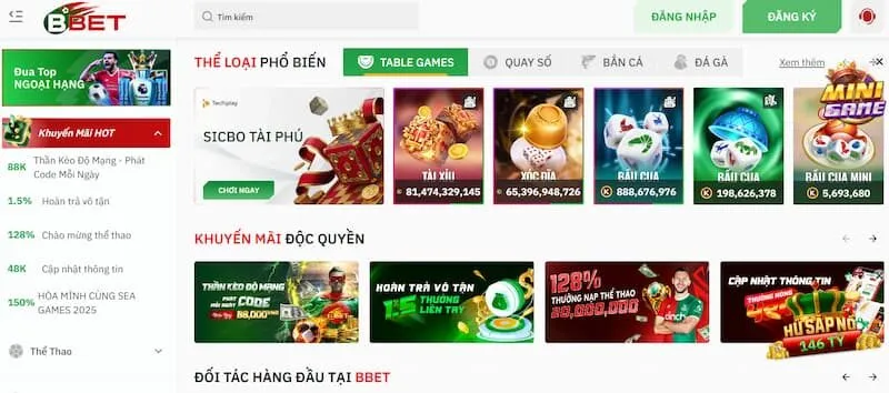Cơ hội nhận nhiều ưu đãi đặc biệt khi đăng ký Bbet