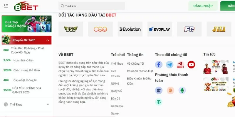 Những tính năng hấp dẫn nhất trên Bbet